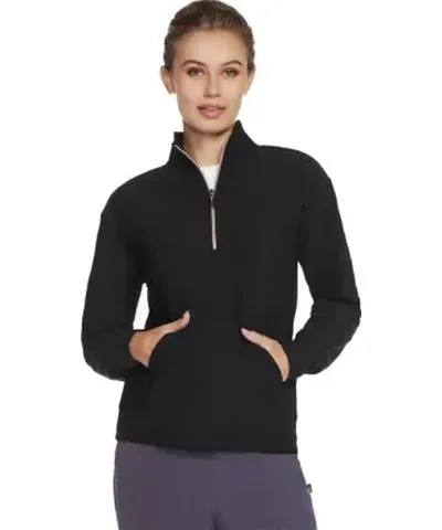 Skechers Women's GO LUXEâ¢ Rib 1/4 Zip Jacket